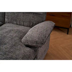 U-förmiges Profilsofa, bestehend aus zwei Einzelsitzen und zwei Chaiselongues, modulares Sofa, Chenille-Sofa