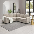 89*89 Übergroßes modernes Samt-Ecksofa, großes L-förmiges gepolstertes Indoor-Möbel mit Doppelkissen