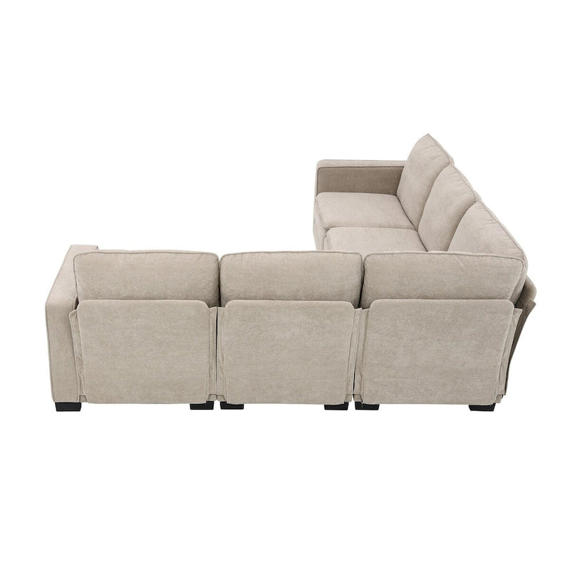 89*89 Übergroßes modernes Samt-Ecksofa, großes L-förmiges gepolstertes Indoor-Möbel mit Doppelkissen