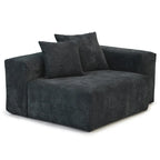 181Übergroßes Cord-Sofa mit Ottomane, L-förmiges, umbaubares Sofa mit tiefer Sitzfläche für modernes Wohnzimmer