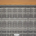 Outsunny Gartenmöbel-Set aus Polyrattan mit Kissen, 7-teiliges Outdoor PE-Rattan-Sofa mit verstellbarer Rückenlehne