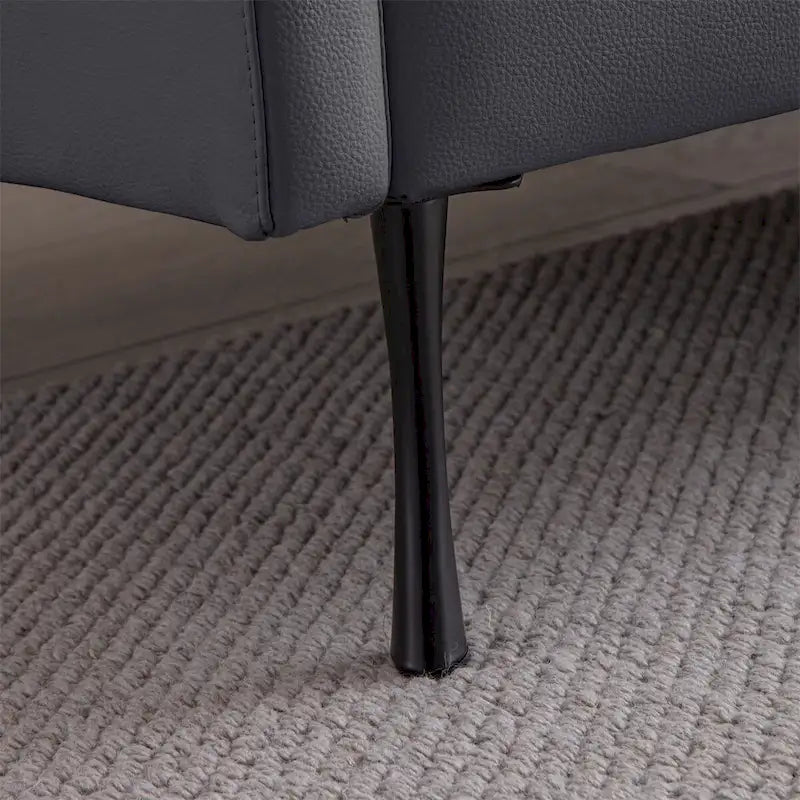 Schnittsofa aus Leder mit L-förmiger Chaiselongue, umkehrbar