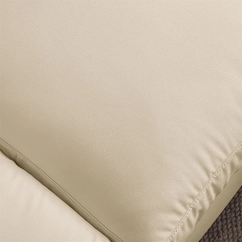 Schnittsofa aus Leder mit L-förmiger Chaiselongue, umkehrbar