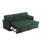Cord/Chenille Bezug L-förmiges Stauraum-Ecksofa mit umstellbarer Chaiselongue und Seitentasche