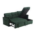 Cord/Chenille Bezug L-förmiges Stauraum-Ecksofa mit umstellbarer Chaiselongue und Seitentasche