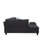 Alger 98 Zoll breites Sofa mit Ottomane und Recamiere, linke Ausrichtung – 98B x 71T x 33H