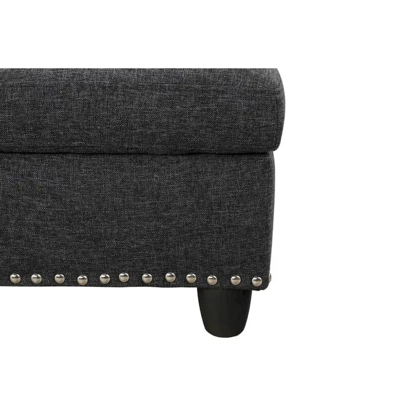 Alger 98 Zoll breites Sofa mit Ottomane und Recamiere, linke Ausrichtung – 98B x 71T x 33H