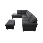 Alger 98 Zoll breites Sofa mit Ottomane und Recamiere, linke Ausrichtung – 98B x 71T x 33H