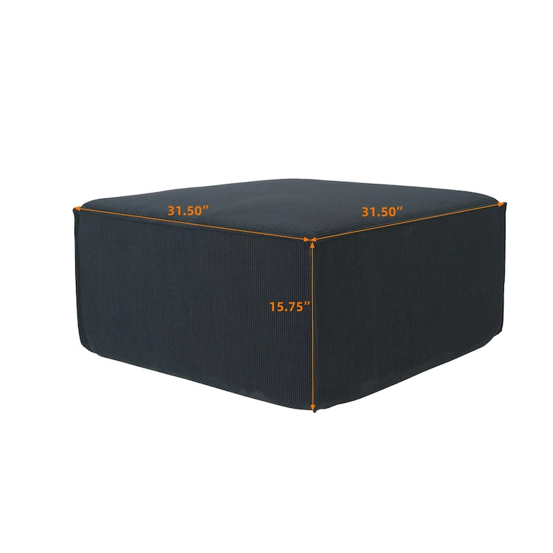 Modernes modulares Ecksofa mit 3 Kissen, umwandelbares Wohnzimmersofa mit Ottomanen