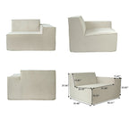 Modernes modulares Ecksofa mit 3 Kissen, umwandelbares Wohnzimmersofa mit Ottomanen