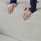 Modernes modulares Ecksofa mit 3 Kissen, umwandelbares Wohnzimmersofa mit Ottomanen