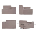 Modernes modulares Ecksofa mit 3 Kissen, umwandelbares Wohnzimmersofa mit Ottomanen