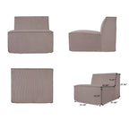 Modernes modulares Ecksofa mit 3 Kissen, umwandelbares Wohnzimmersofa mit Ottomanen