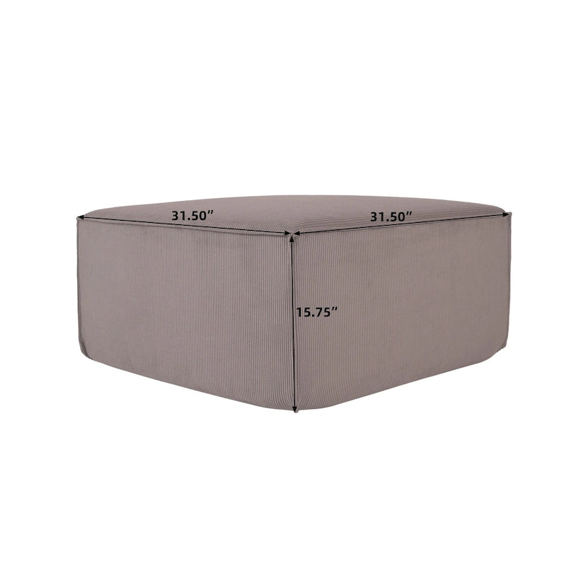 Modernes modulares Ecksofa mit 3 Kissen, umwandelbares Wohnzimmersofa mit Ottomanen