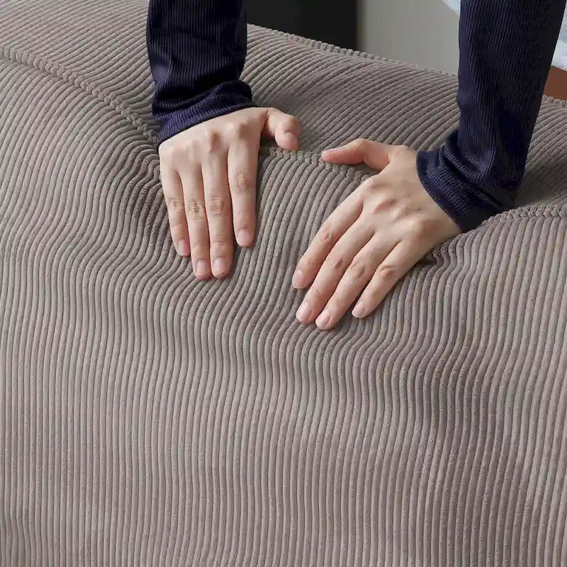 Modernes modulares Ecksofa mit 3 Kissen, umwandelbares Wohnzimmersofa mit Ottomanen