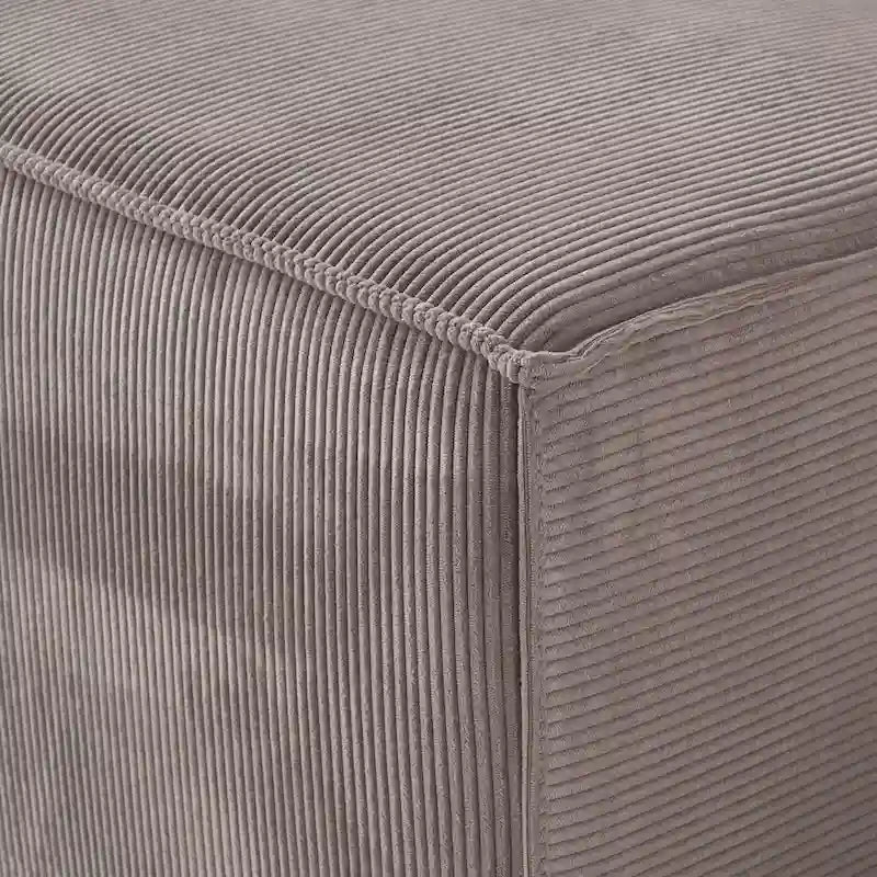 Modernes modulares Ecksofa mit 3 Kissen, umwandelbares Wohnzimmersofa mit Ottomanen