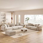 Große Cordstoff-Polsterung Modulares Ecksofa-Set für das Wohnzimmer