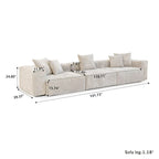 Große Cordstoff-Polsterung Modulares Ecksofa-Set für das Wohnzimmer