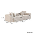 Große Cordstoff-Polsterung Modulares Ecksofa-Set für das Wohnzimmer