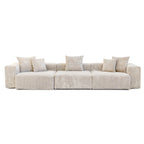 Große Cordstoff-Polsterung Modulares Ecksofa-Set für das Wohnzimmer