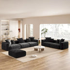 Große Cordstoff-Polsterung Modulares Ecksofa-Set für das Wohnzimmer