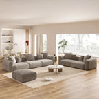 Große Cordstoff-Polsterung Modulares Ecksofa-Set für das Wohnzimmer