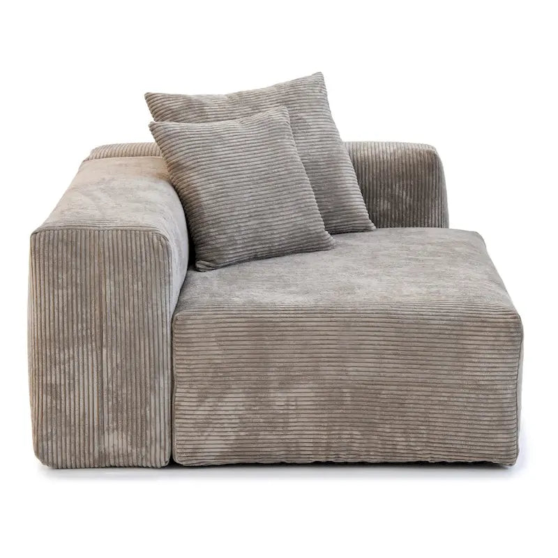 Große Cordstoff-Polsterung Modulares Ecksofa-Set für das Wohnzimmer