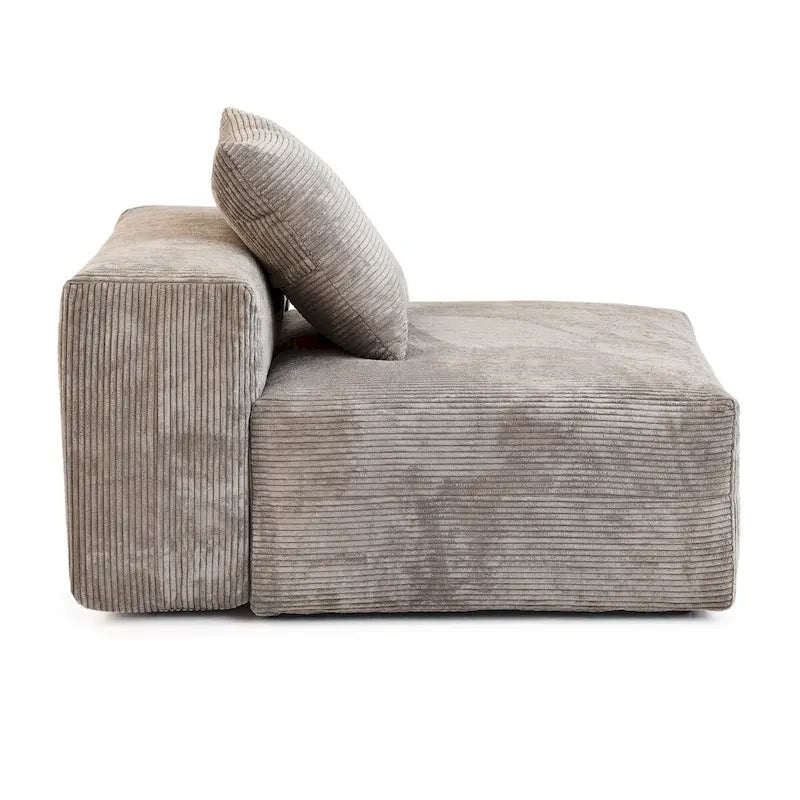 Große Cordstoff-Polsterung Modulares Ecksofa-Set für das Wohnzimmer