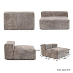 Große Cordstoff-Polsterung Modulares Ecksofa-Set für das Wohnzimmer