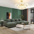 123 U-förmiges 6-teiliges Cord-Sofa