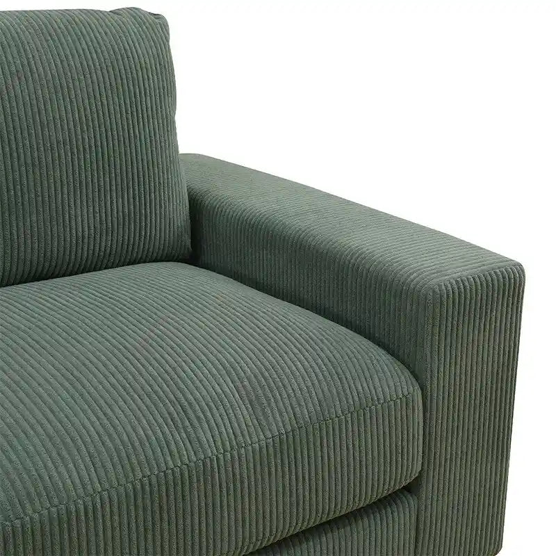 123 U-förmiges 6-teiliges Cord-Sofa