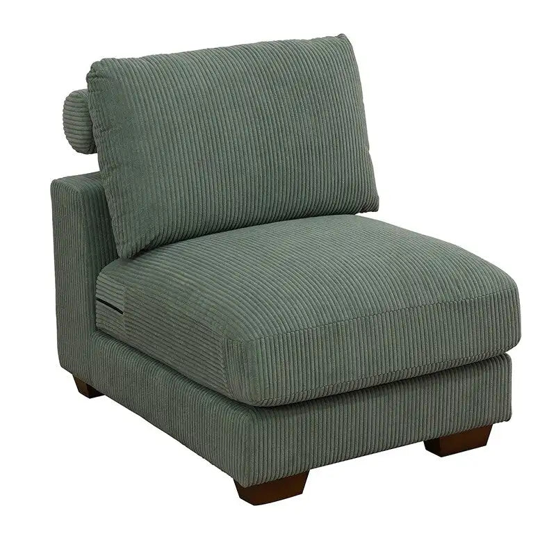 123 U-förmiges 6-teiliges Cord-Sofa
