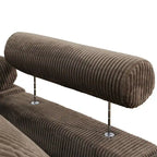123 U-förmiges 6-teiliges Cord-Sofa