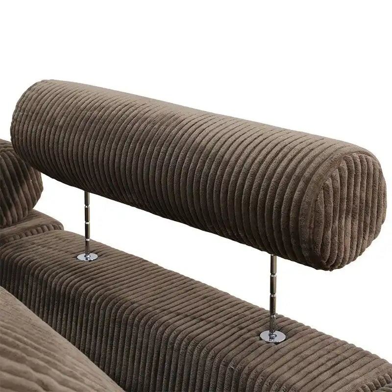 123 U-förmiges 6-teiliges Cord-Sofa
