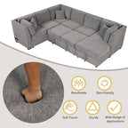 MERAX Ecksofa mit Ausziehfunktion und Stauraum-Recamiere