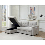 Stauraum-Schlafsofa mit umbaubarer Recamiere