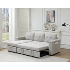 Stauraum-Schlafsofa mit umbaubarer Recamiere
