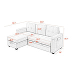 Stauraum-Schlafsofa mit umbaubarer Recamiere