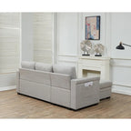 Stauraum-Schlafsofa mit umbaubarer Recamiere