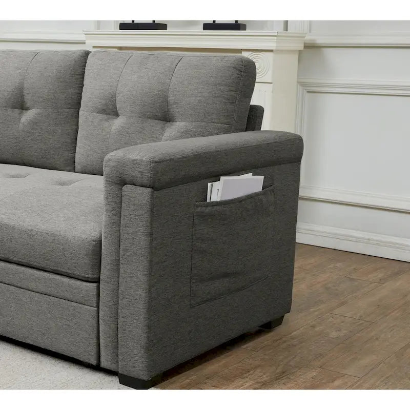 Stauraum-Schlafsofa mit umbaubarer Recamiere
