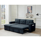Stauraum-Schlafsofa mit umbaubarer Recamiere