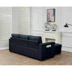Stauraum-Schlafsofa mit umbaubarer Recamiere