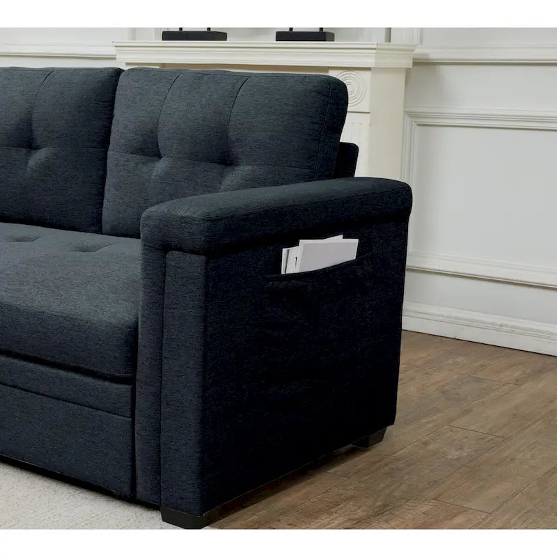 Stauraum-Schlafsofa mit umbaubarer Recamiere