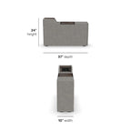 Flex Narrow Hub für Flex Sectional von Flexsteel – 10 x 24 x 37