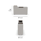 Flex Narrow Hub für Flex Sectional von Flexsteel – 10 x 24 x 37