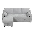 MERAX L-förmiges Schlafsofa mit Stauraum-Recamiere