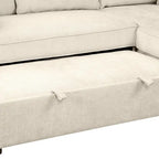 MERAX L-förmiges Schlafsofa mit Stauraum-Recamiere