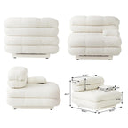 146 Cabrio Modulares U-förmiges Luxus-Ecksofa, modernes 6-Sitzer-Sofa mit Chaiselongue und Ottomane für das Wohnzimmer
