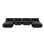 146 Cabrio Modulares U-förmiges Luxus-Ecksofa, modernes 6-Sitzer-Sofa mit Chaiselongue und Ottomane für das Wohnzimmer