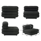 146 Cabrio Modulares U-förmiges Luxus-Ecksofa, modernes 6-Sitzer-Sofa mit Chaiselongue und Ottomane für das Wohnzimmer